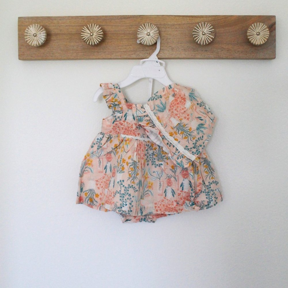 Joie baby girl floral ruffle dress set